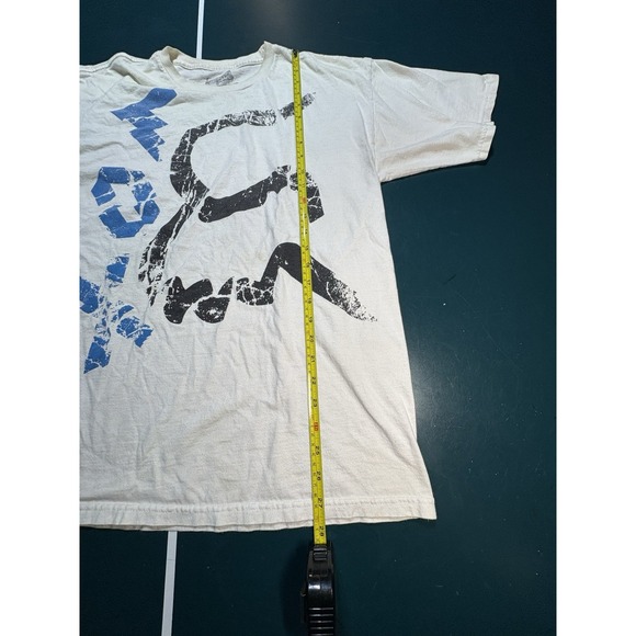 Vintage Y2K Fox Racing T Shirt Men Large White Punk Grunge Goth Graphic Spellout - Picture 10 of 10